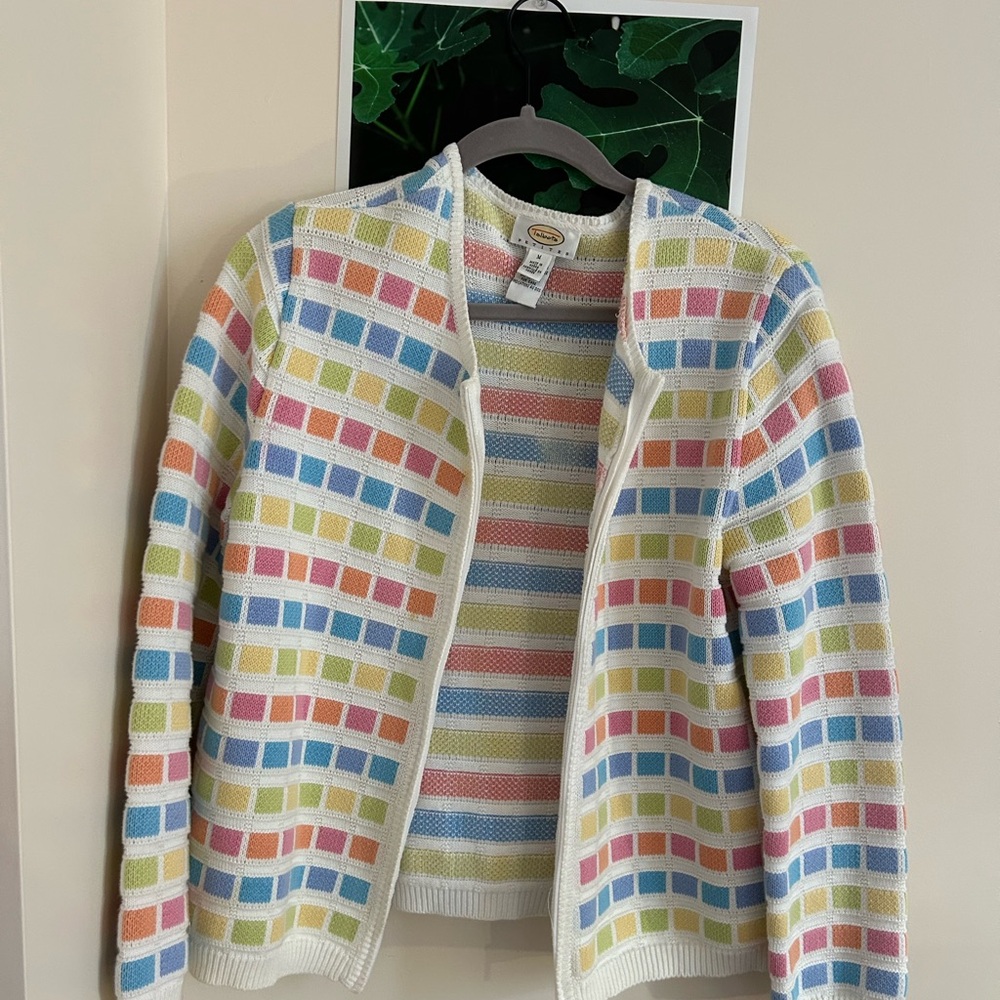 Pastel Color-block Cardigan